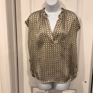 Michael Kors Sleeveless Printed Blouse Size S